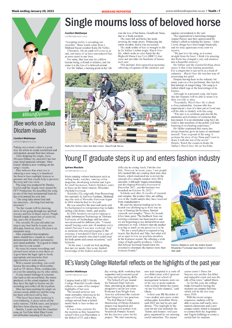 Midrand Reporter Jan 20 2023 page 7