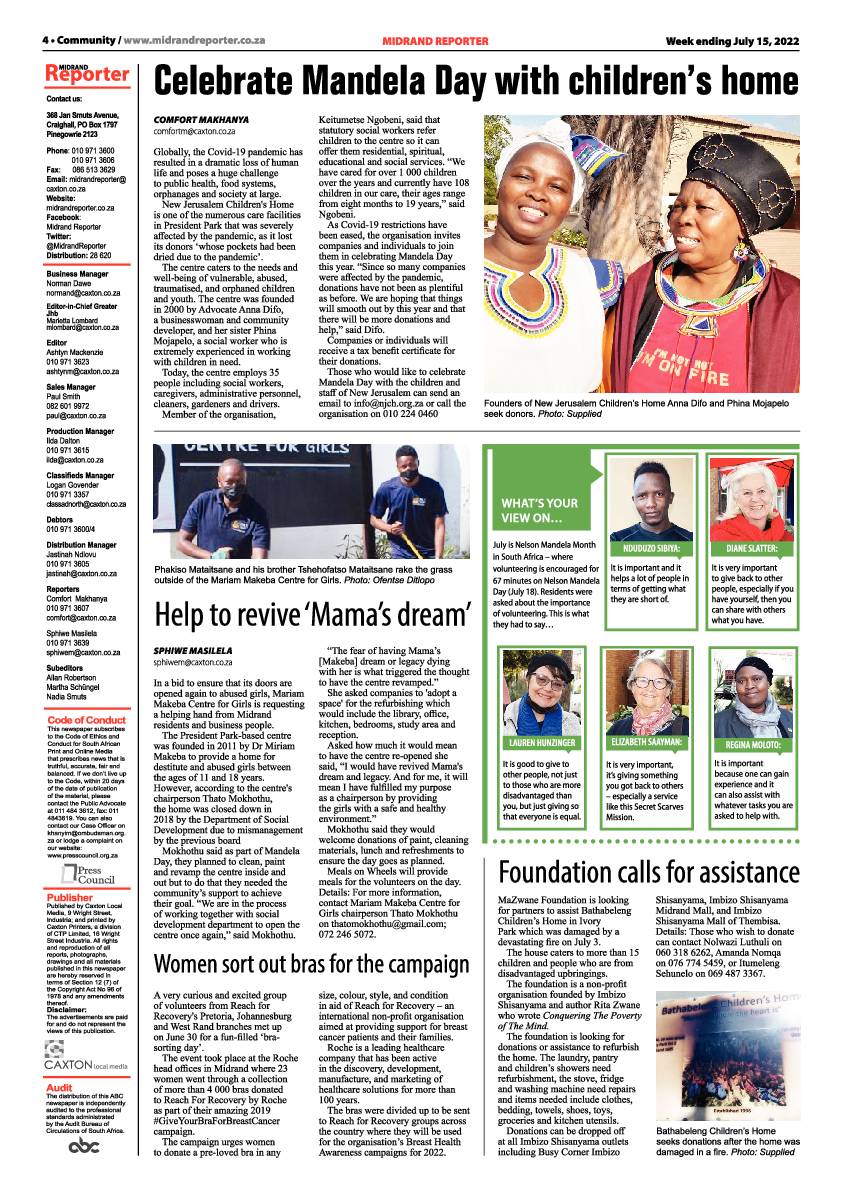 Midrand Reporter July 15 2022 page 4