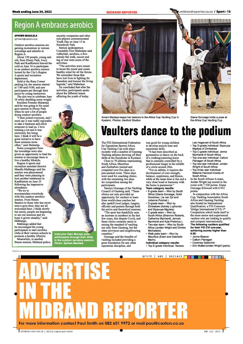 Midrand Reporter June 24 2022 page 15