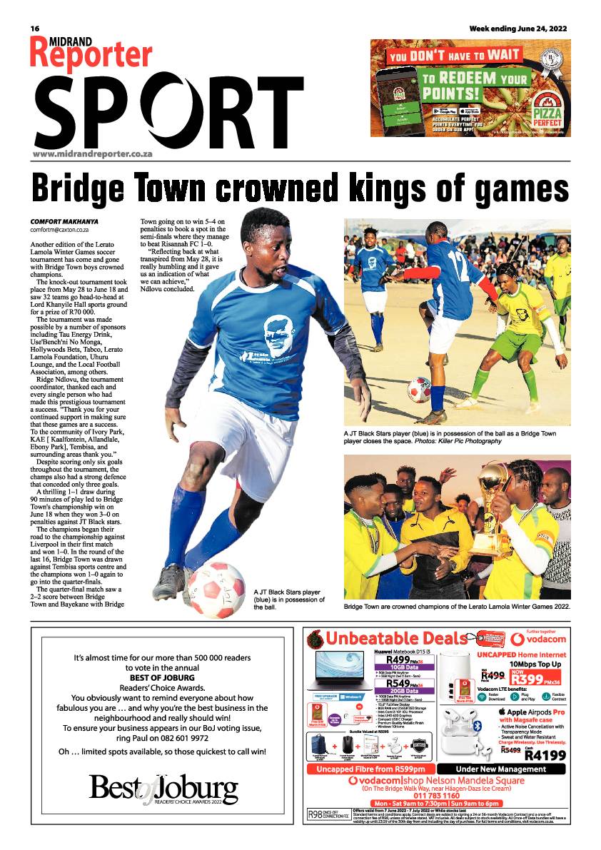 Midrand Reporter June 24 2022 page 16