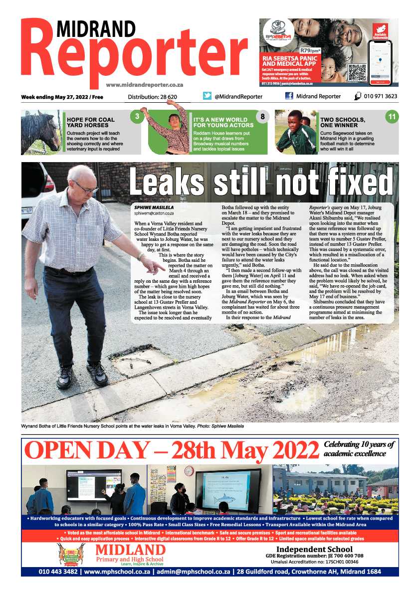 Midrand Reporter May 27 2022 page 1