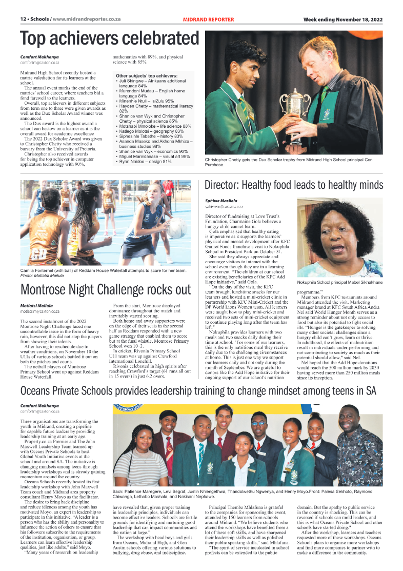 Midrand Reporter Nov18 2022 page 12