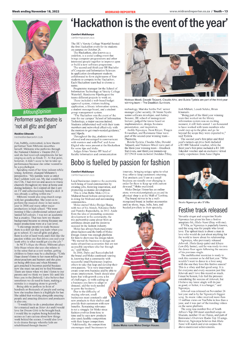 Midrand Reporter Nov18 2022 page 13