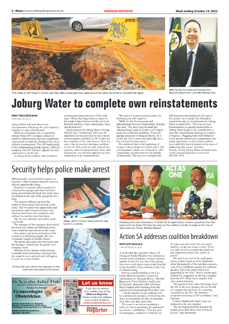 Midrand Reporter Oct 14 2022 page 2