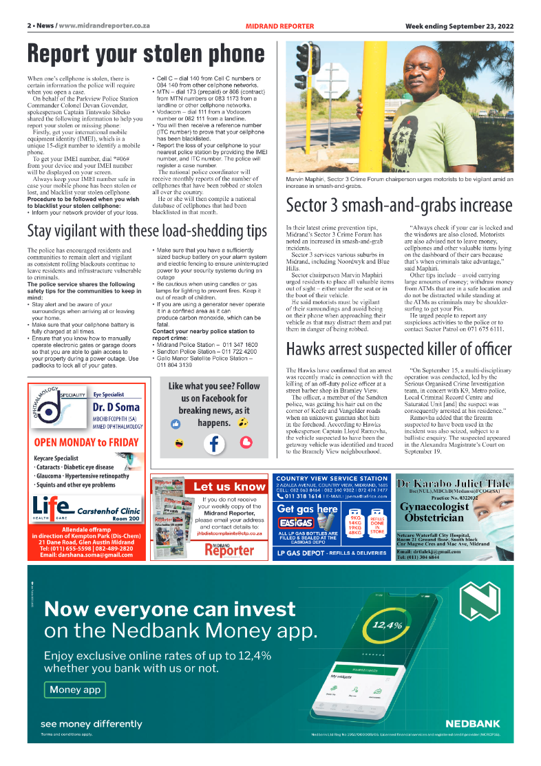 Midrand Reporter September 23 2022 page 2