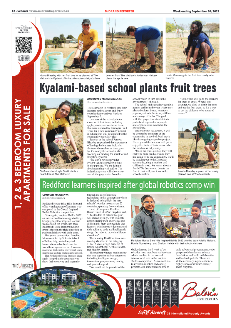 Midrand Reporter September 30 2022 page 12