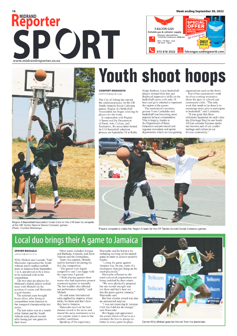 Midrand Reporter September 30 2022 page 16