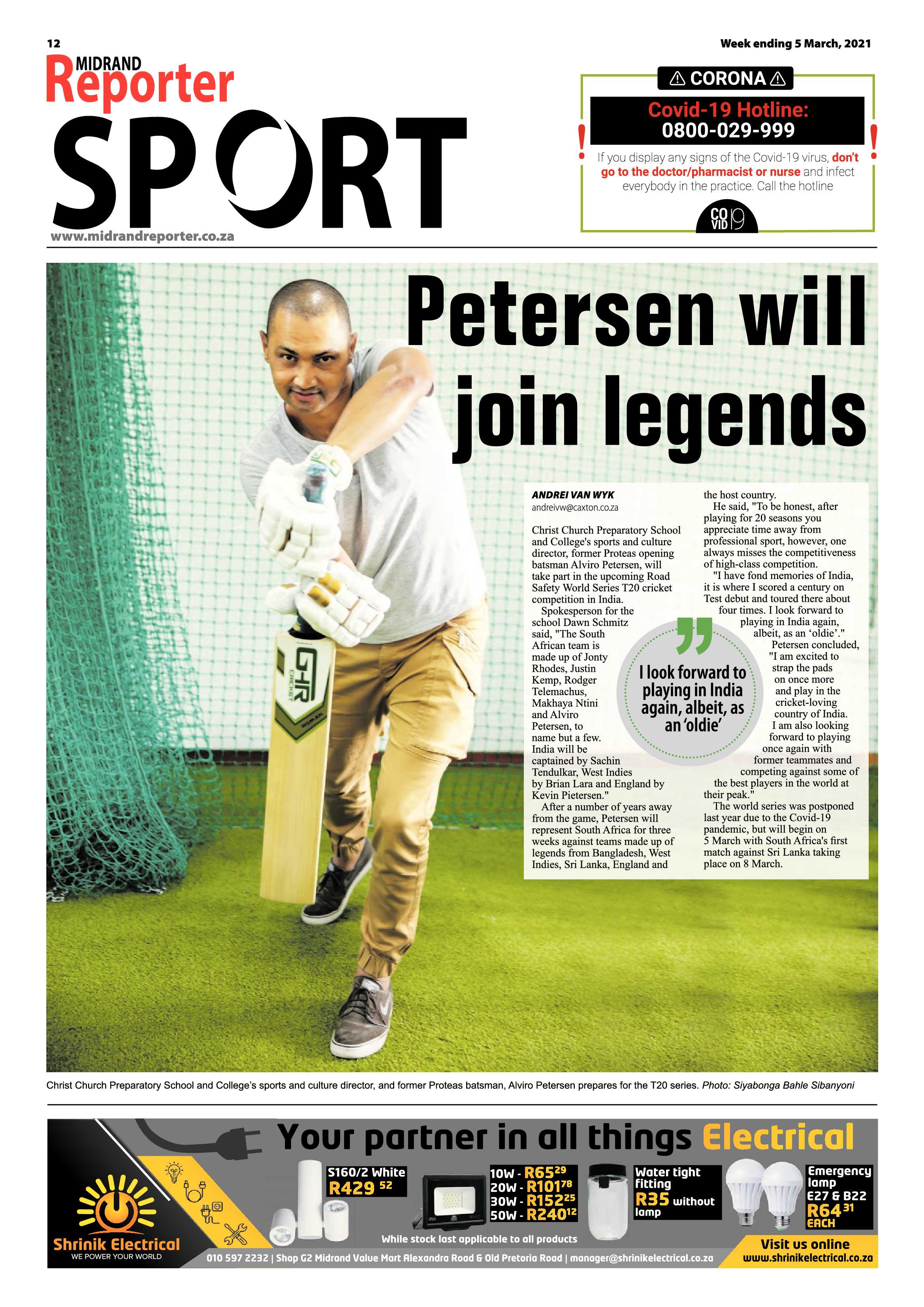 Midrand Reporter  05 March 2021 page 12