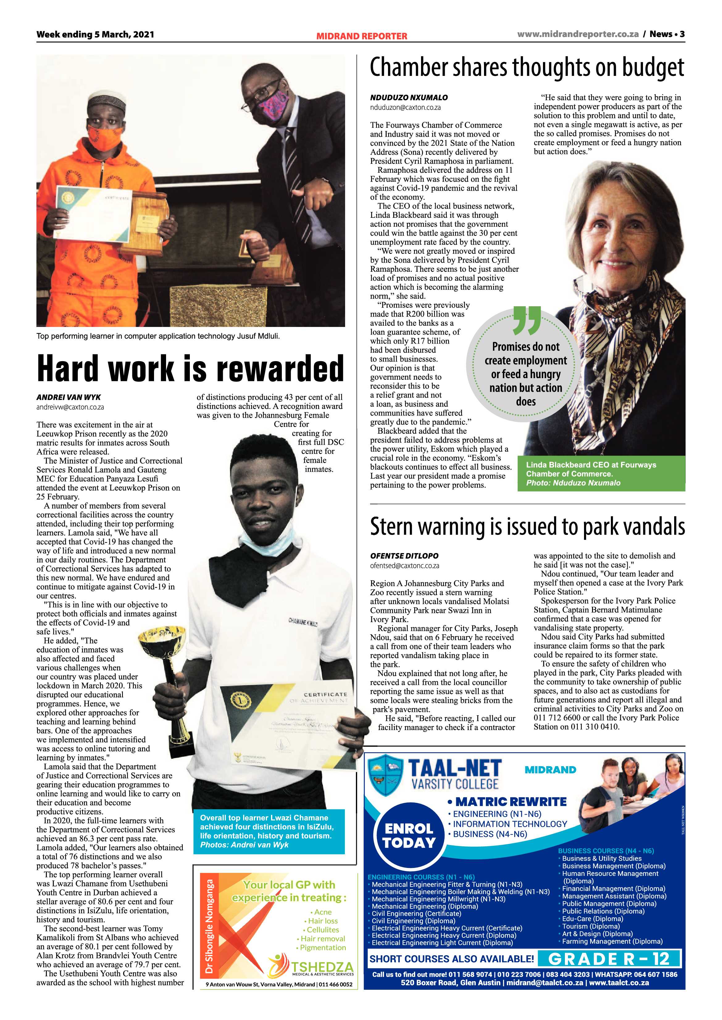 Midrand Reporter  05 March 2021 page 3