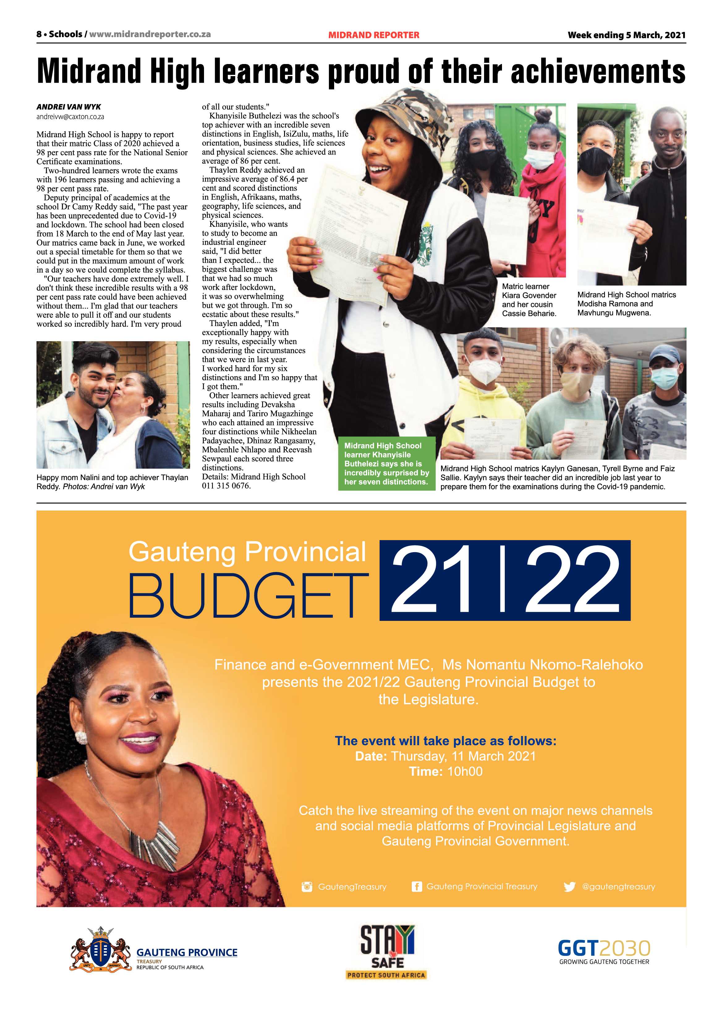 Midrand Reporter  05 March 2021 page 8