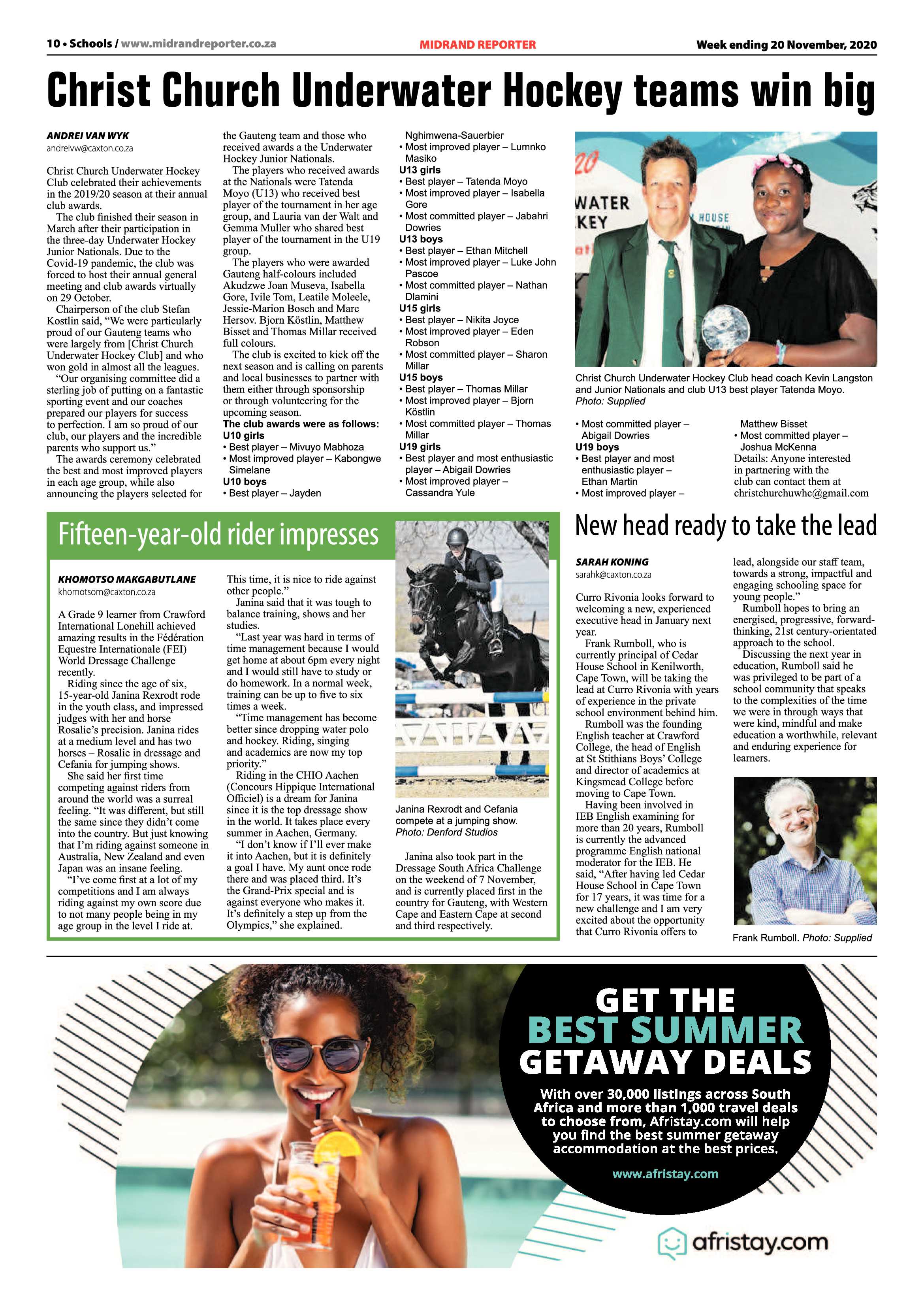 Midrand Reporter  20 November 2020 page 10