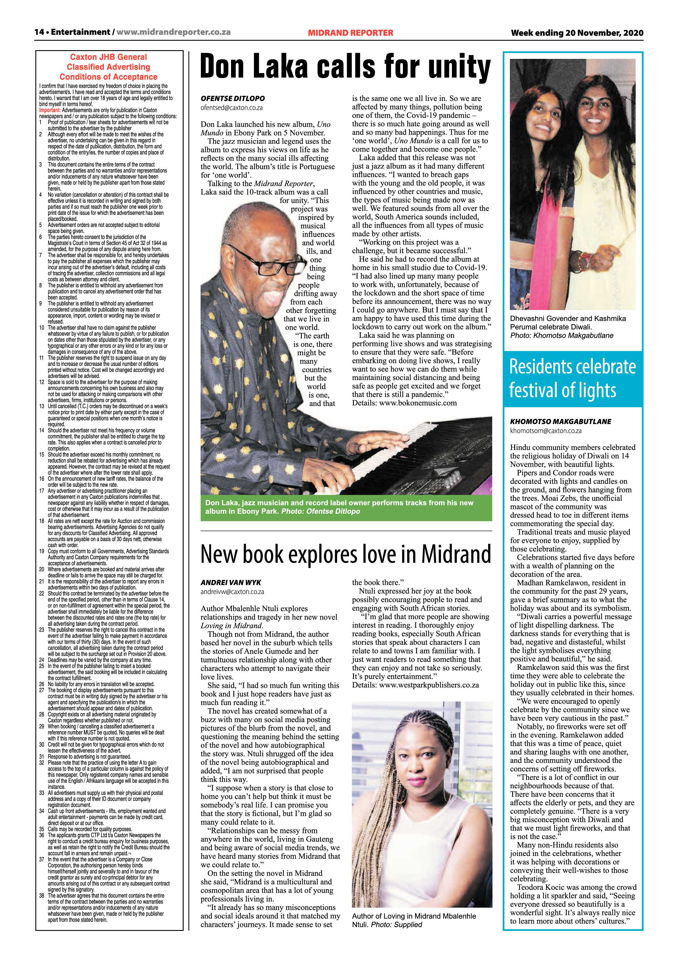 Midrand Reporter  20 November 2020 page 14
