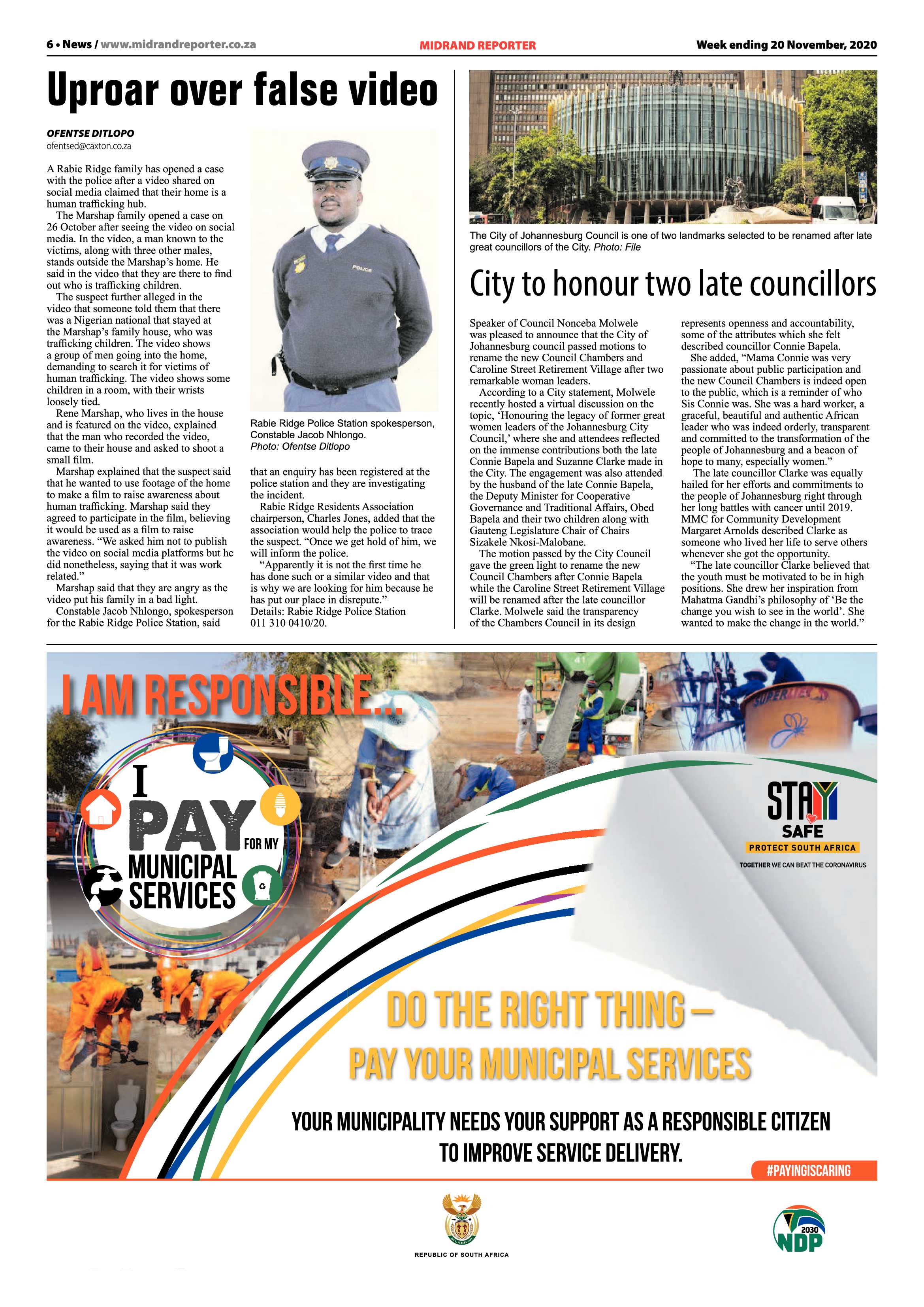 Midrand Reporter  20 November 2020 page 6