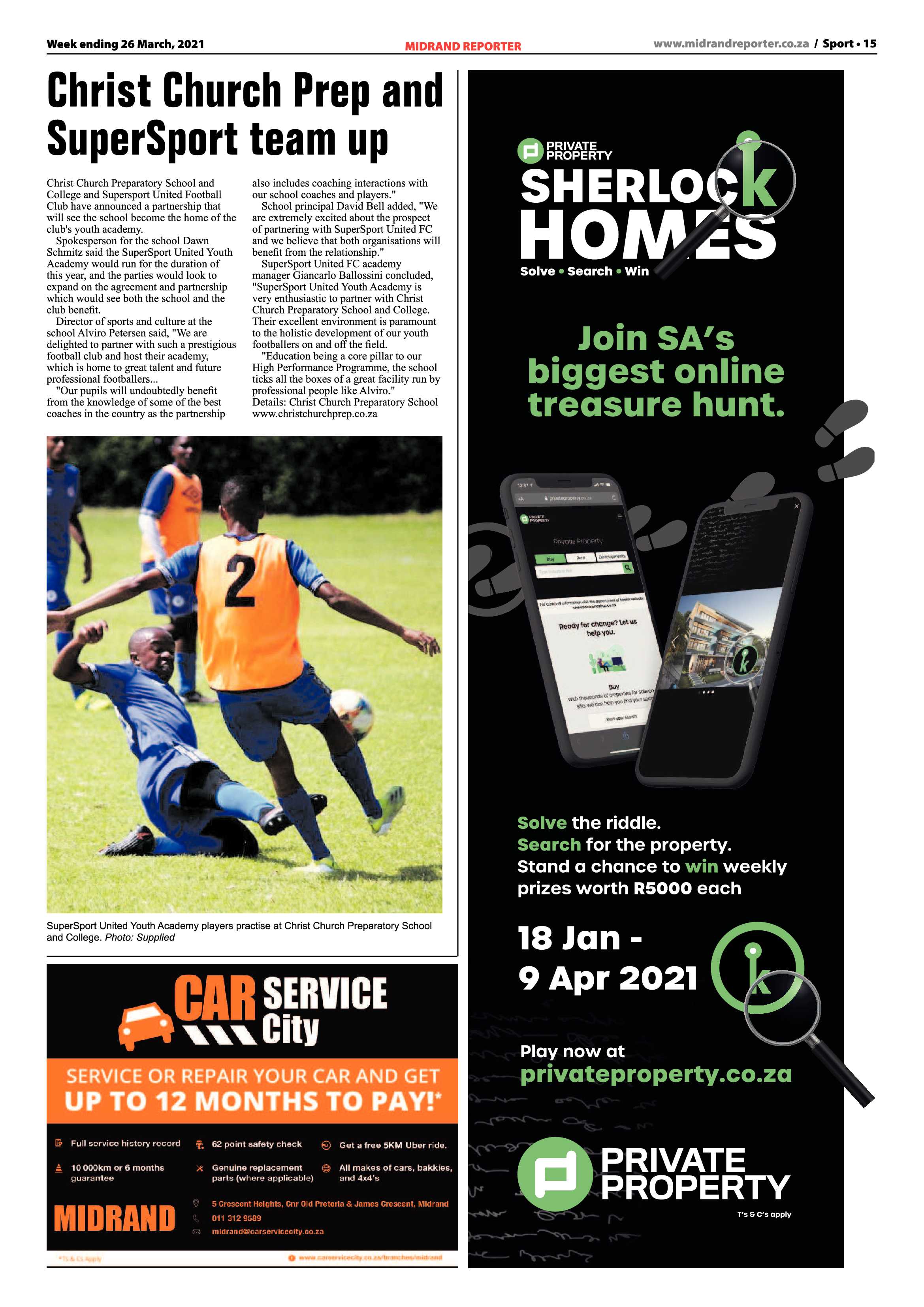Midrand Reporter  26 March 2021 page 15