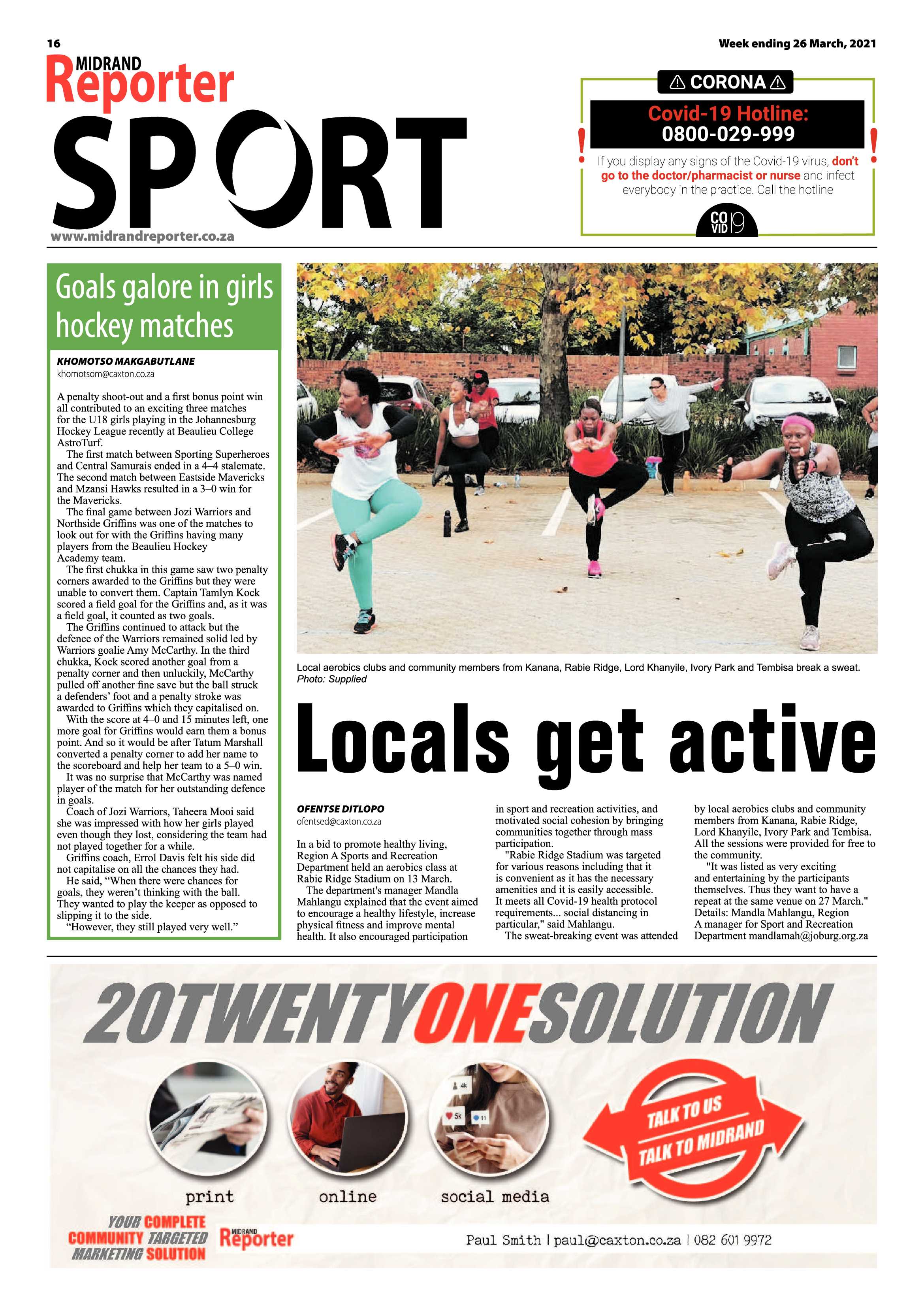 Midrand Reporter  26 March 2021 page 16