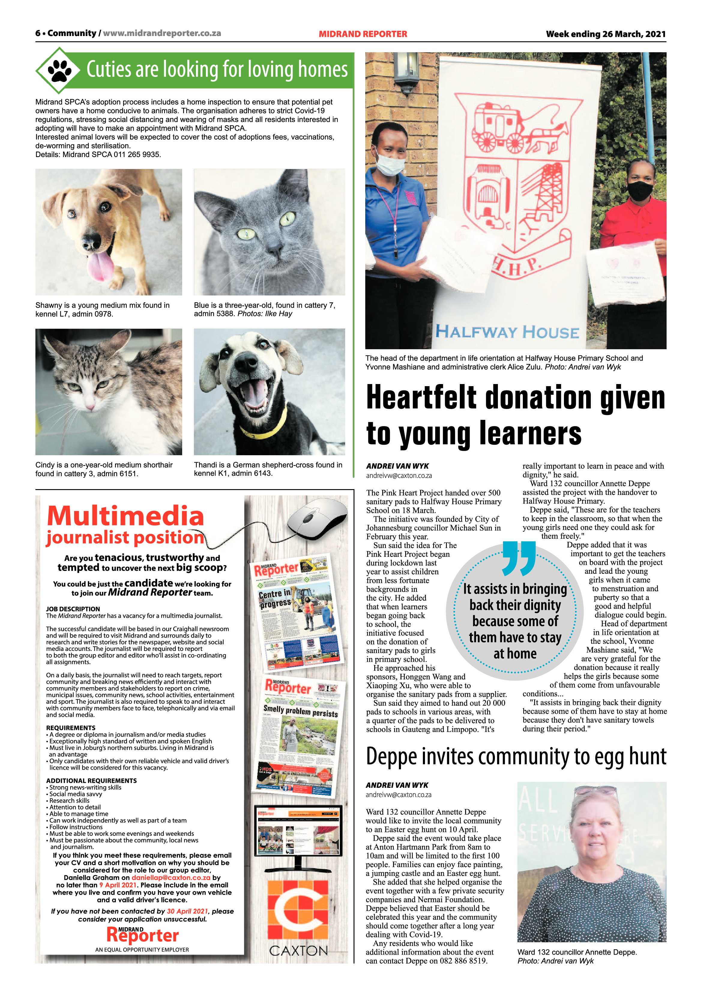 Midrand Reporter  26 March 2021 page 6