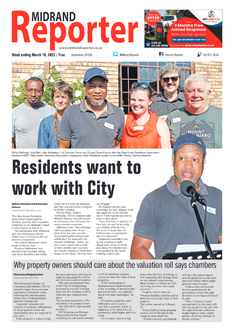 Midrand Reporter March 10 2023 page 1