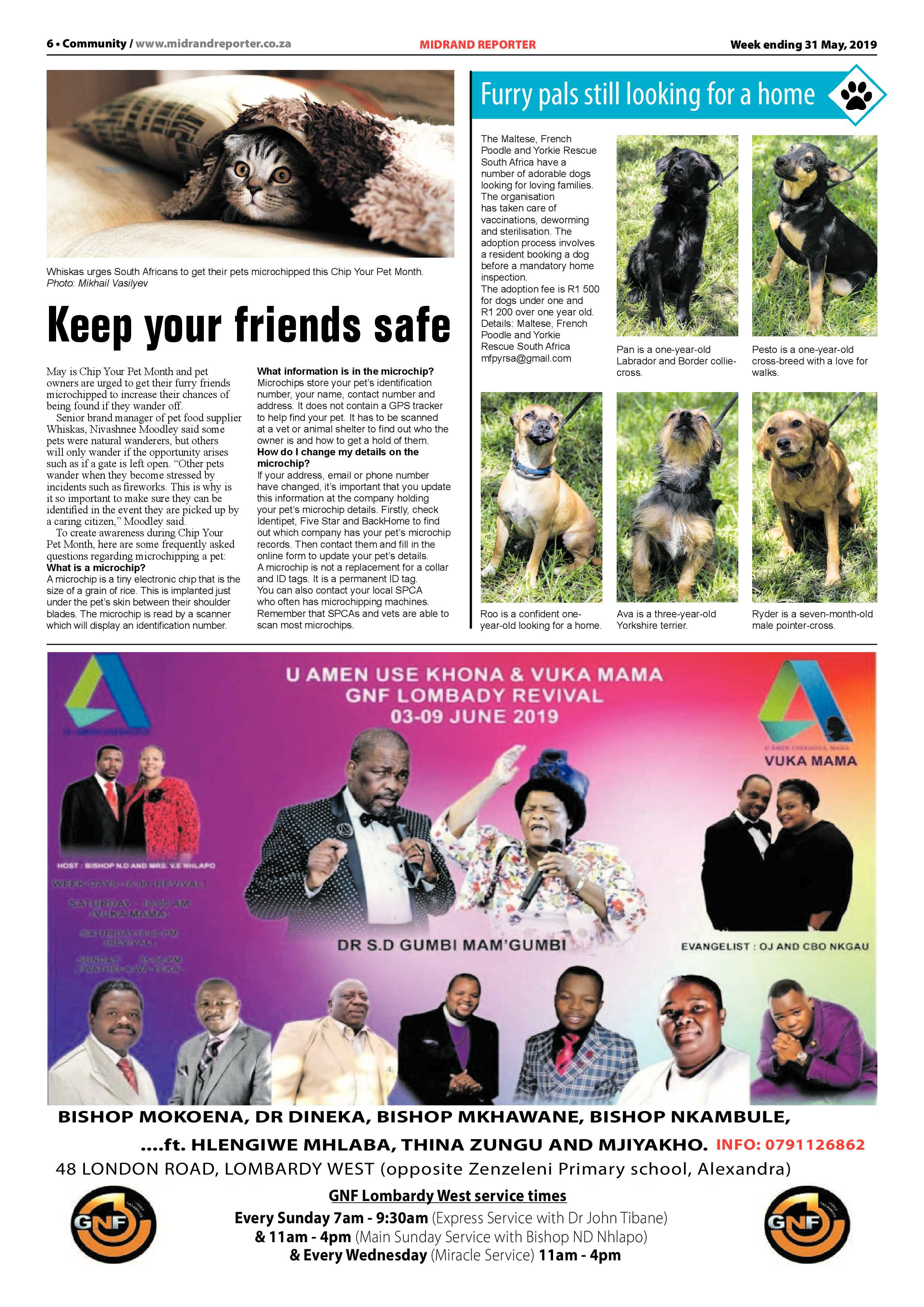 Midrand Reporter 31 May, 2019 page 6