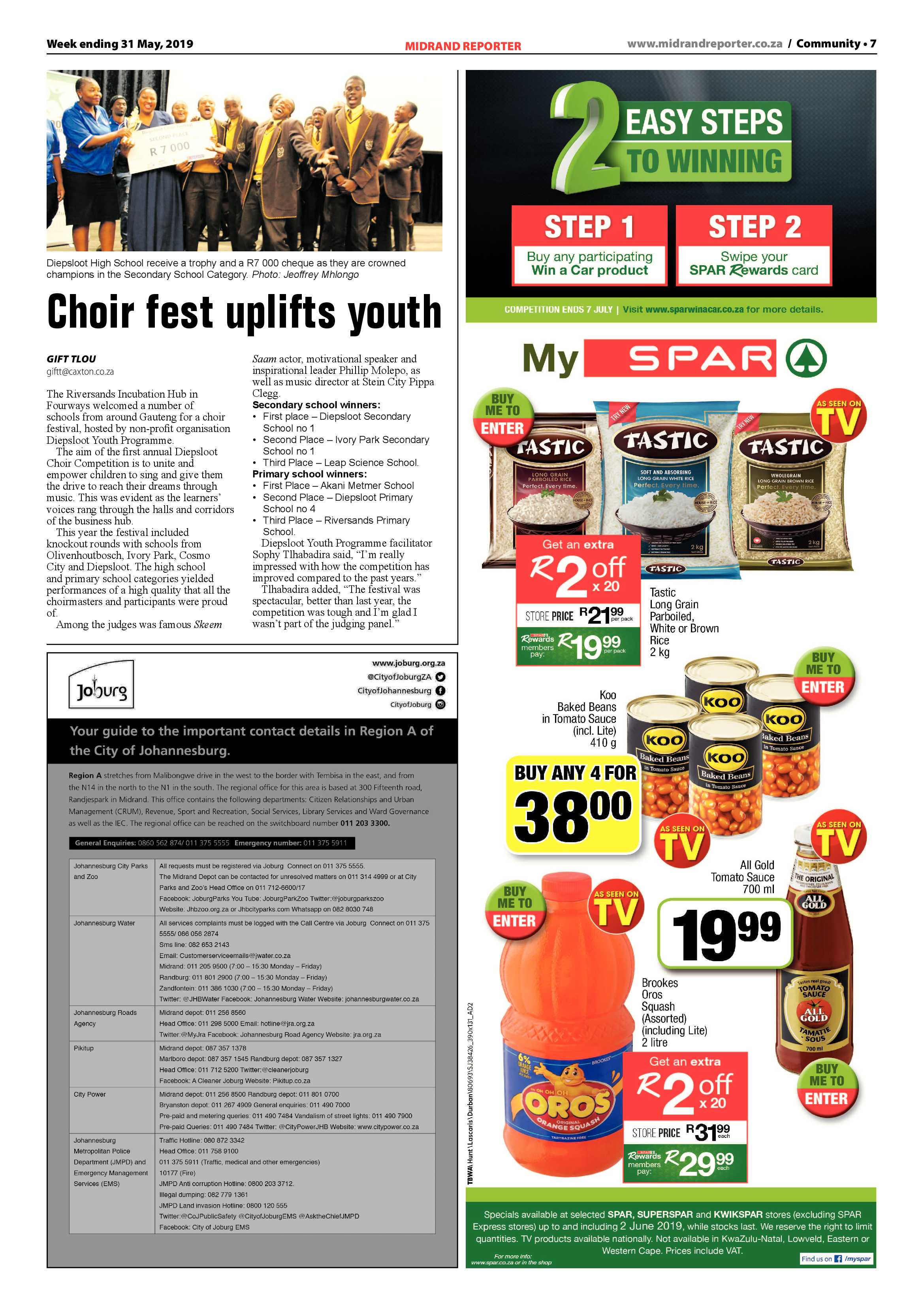 Midrand Reporter 31 May, 2019 page 7