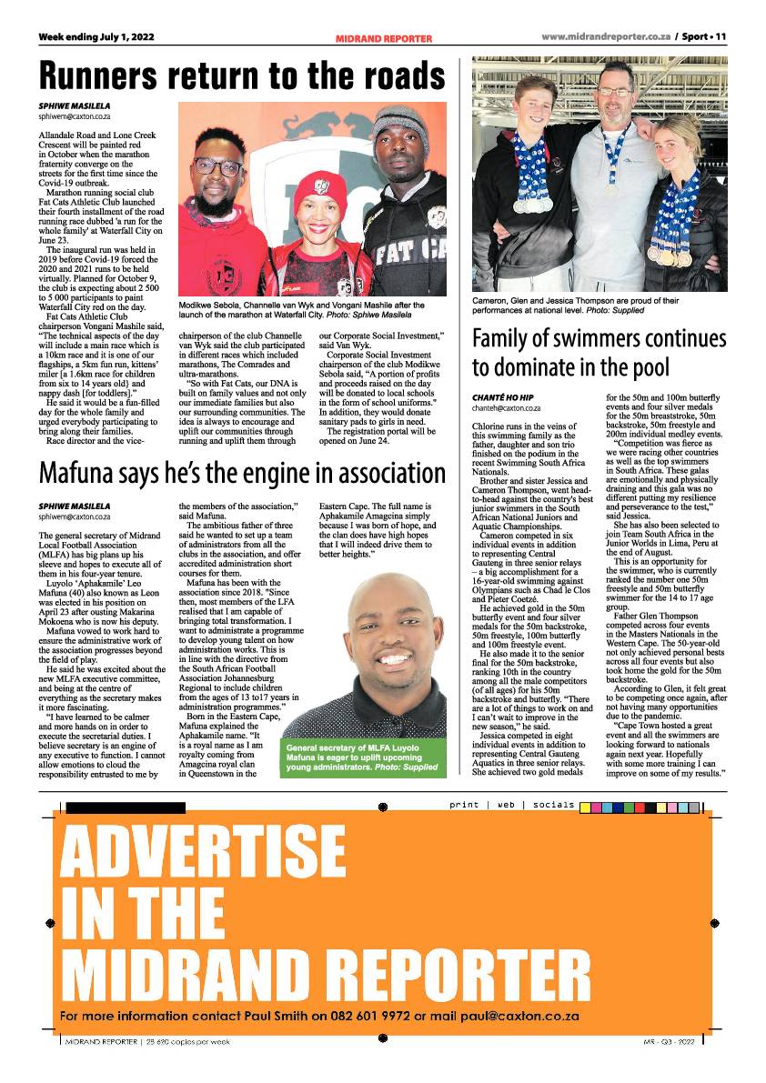 Midrand Reporter July 1 2022 page 11