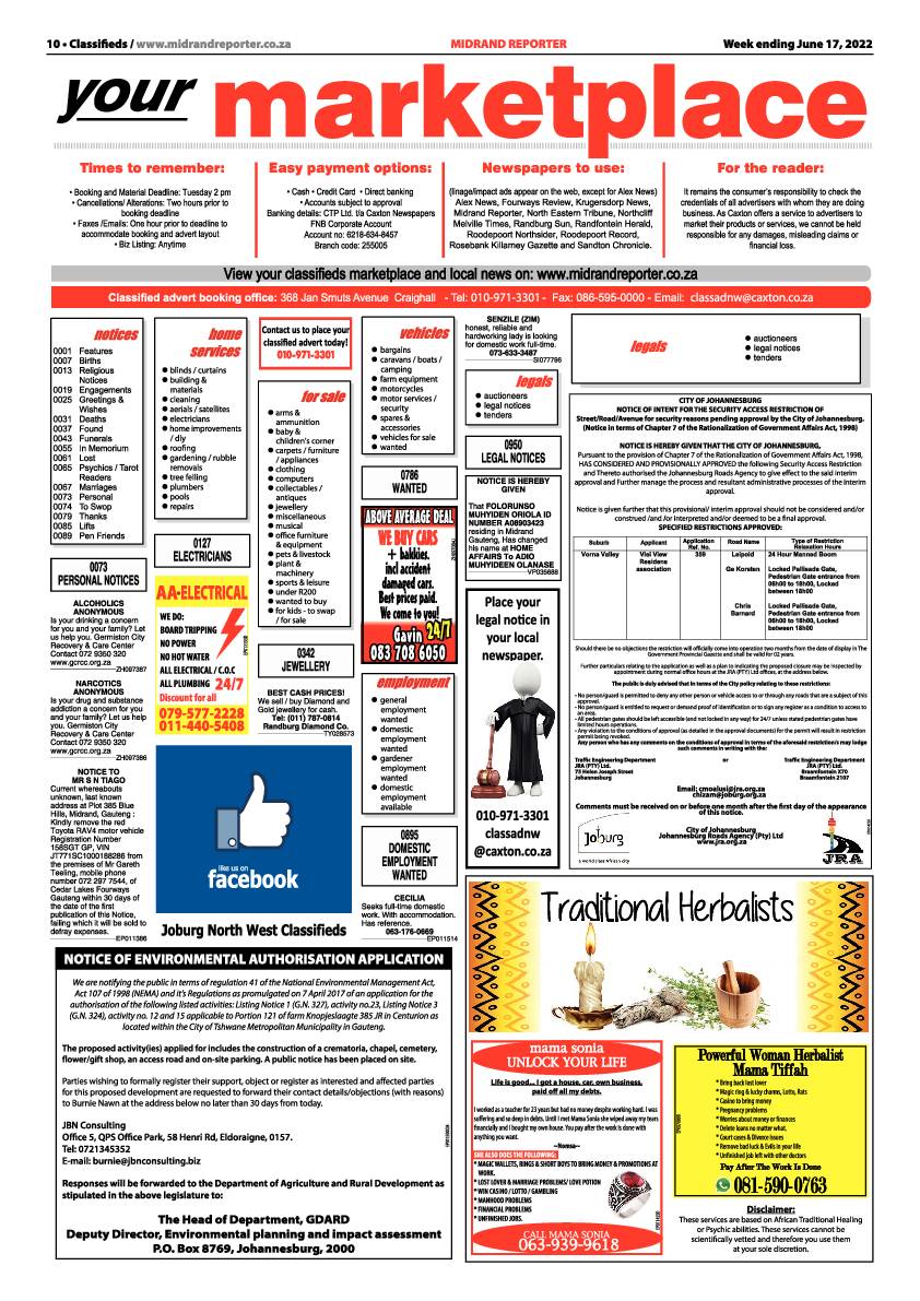 Midrand Reporter 17 June 2022 page 10