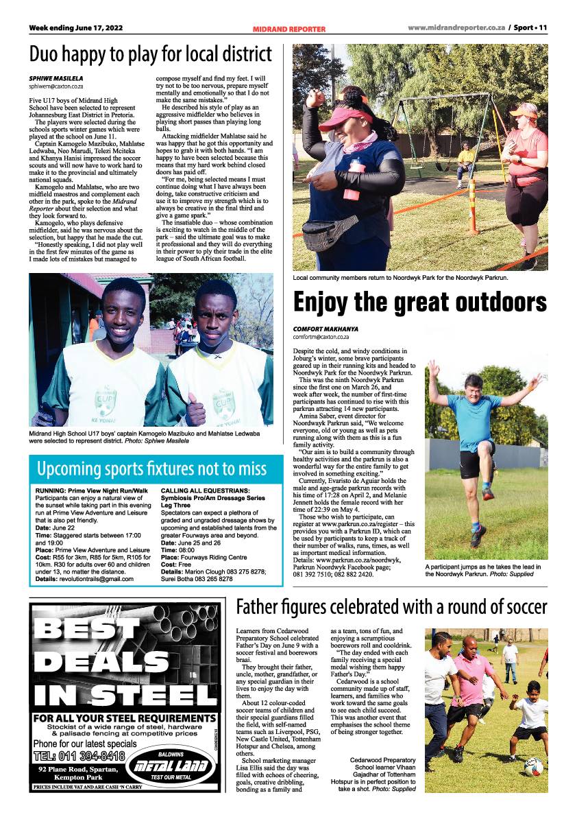 Midrand Reporter 17 June 2022 page 11