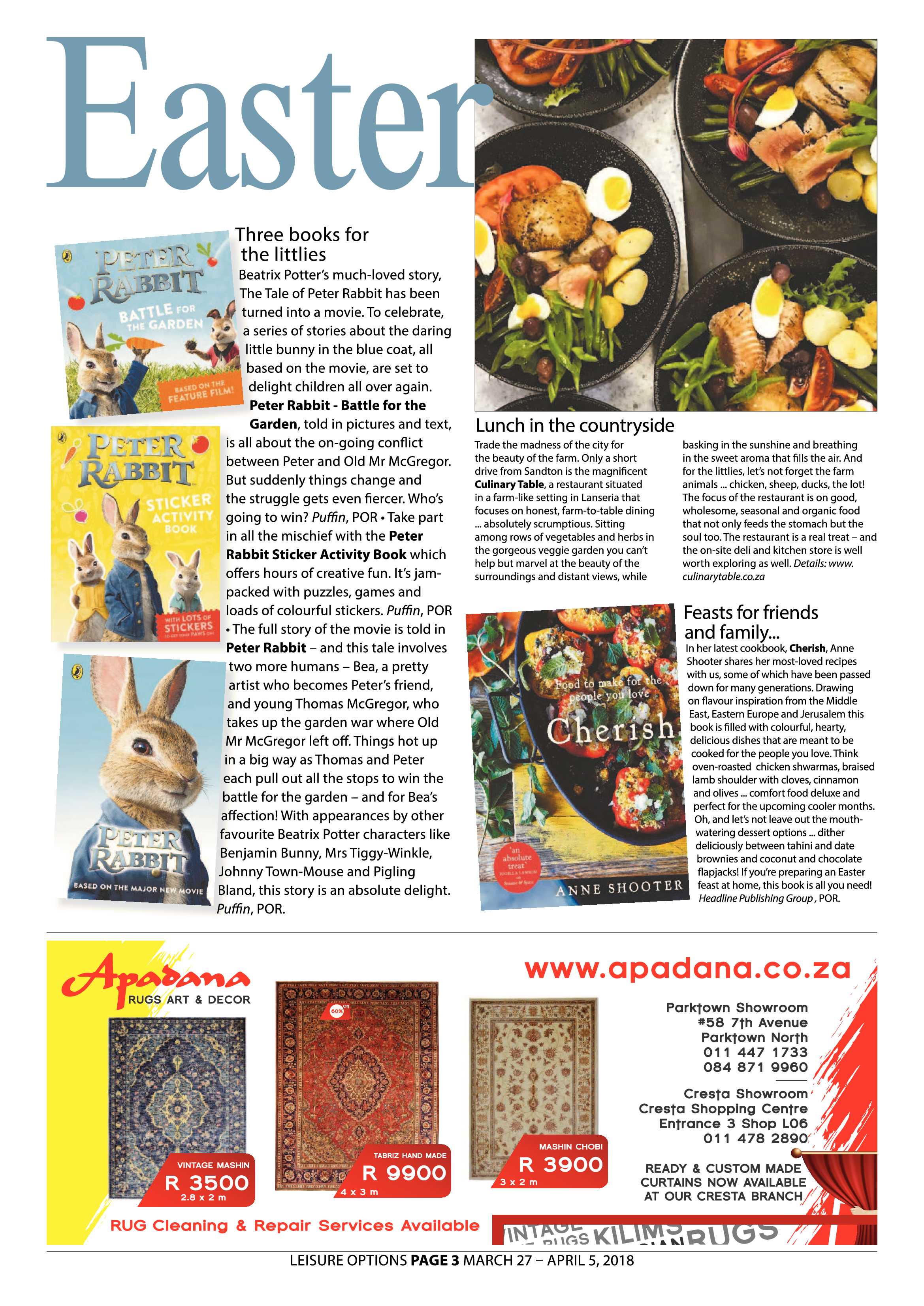 Leisure Options March 27 – April 5, 2018 page 3