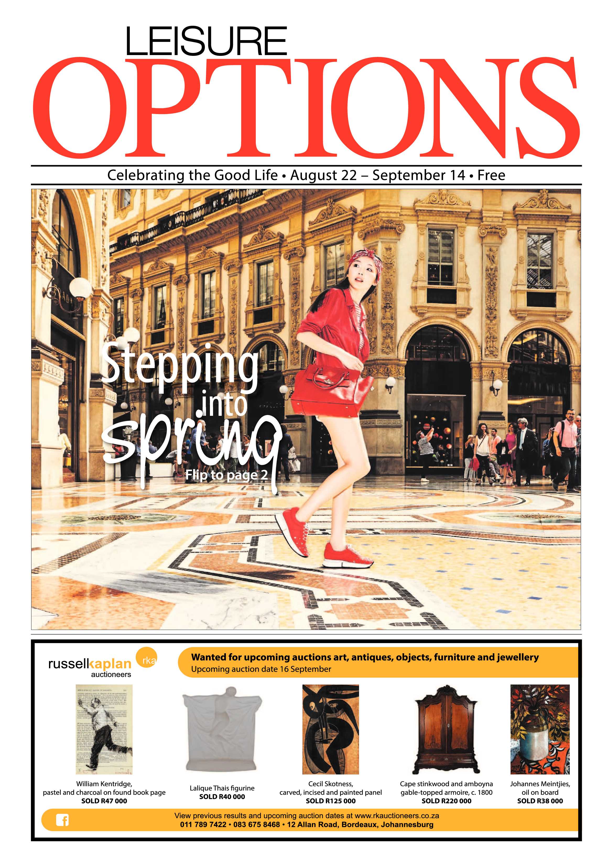 Leisure Options 22 August – 14 September 2017 page 1