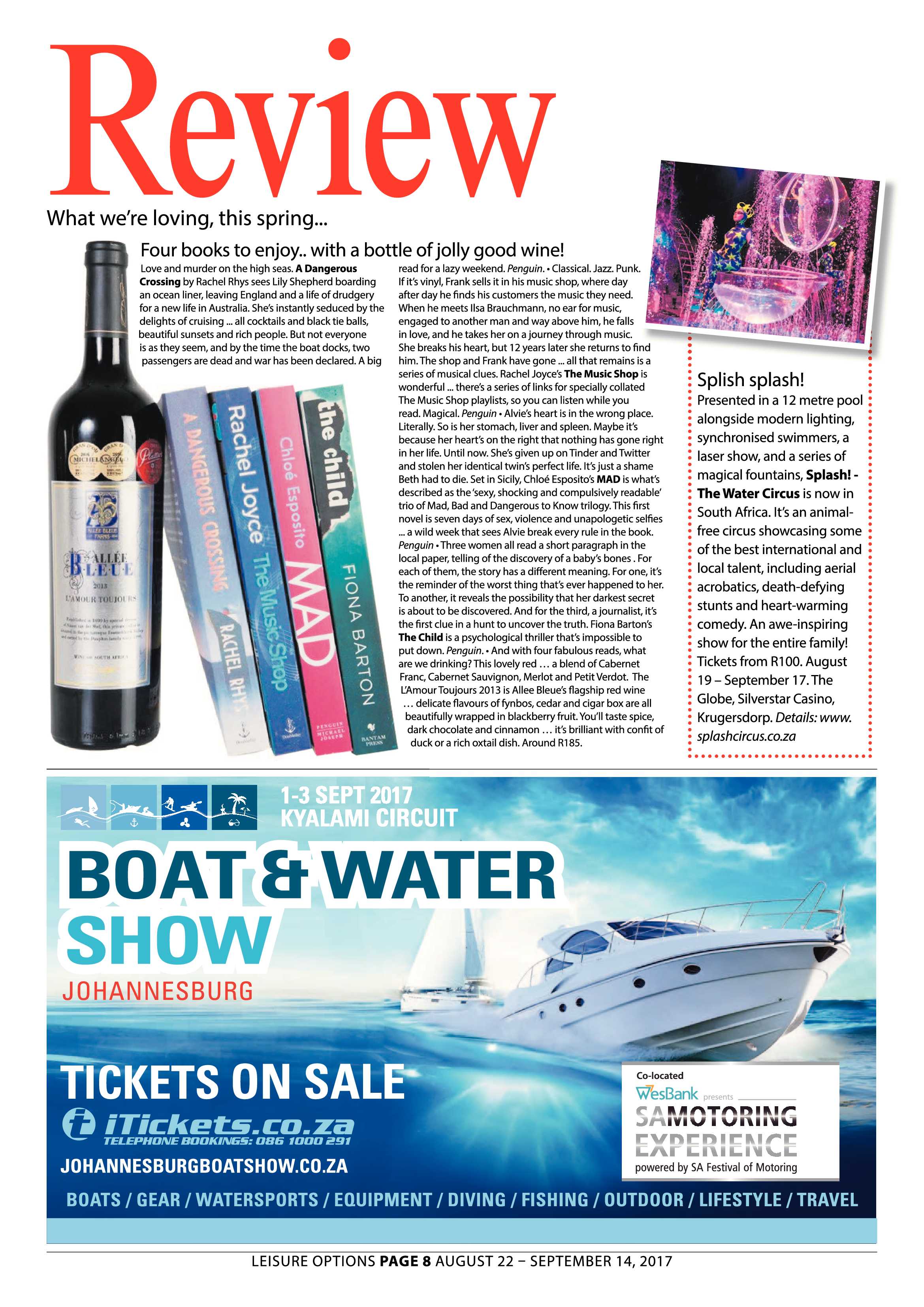 Leisure Options 22 August – 14 September 2017 page 8