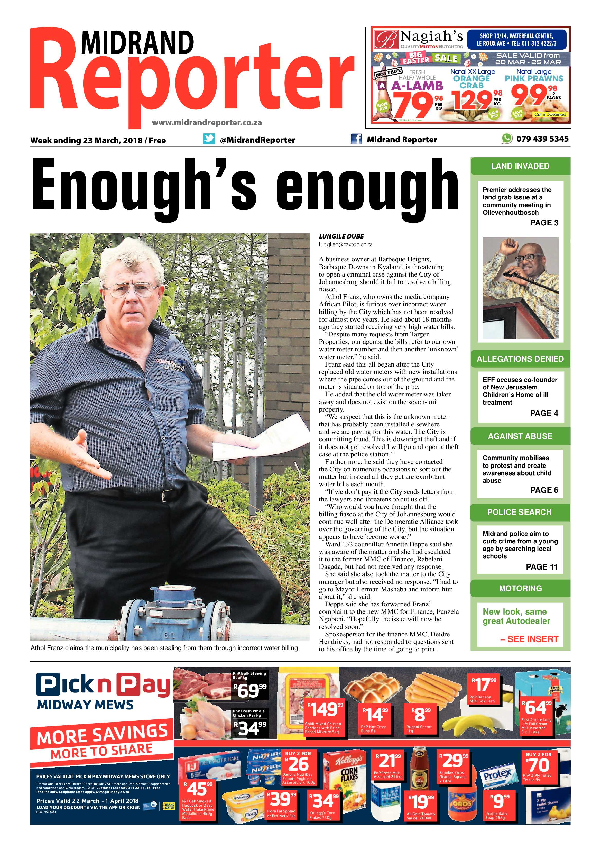 Midrand Reporter 23 March 2018 page 1