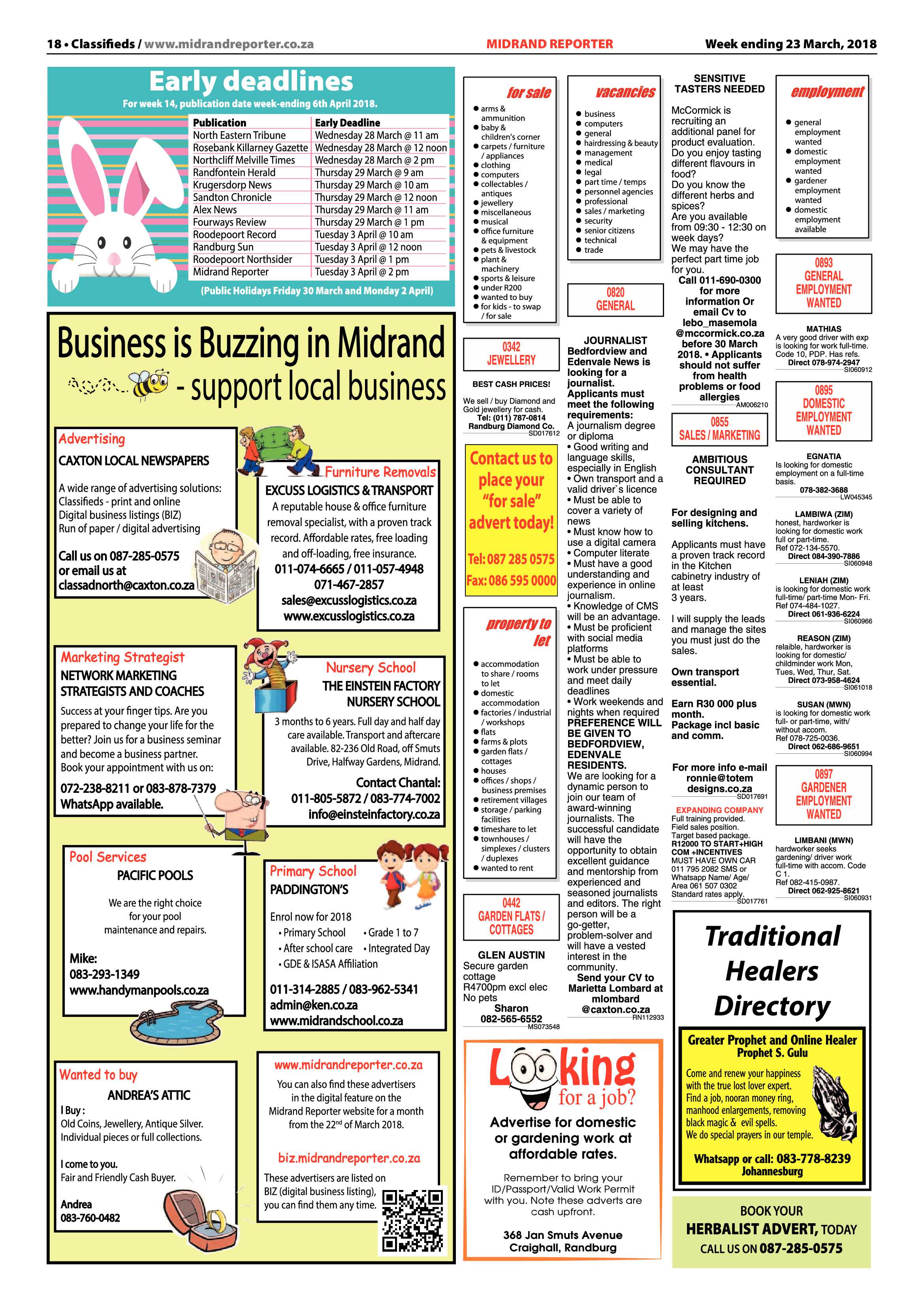 Midrand Reporter 23 March 2018 page 18
