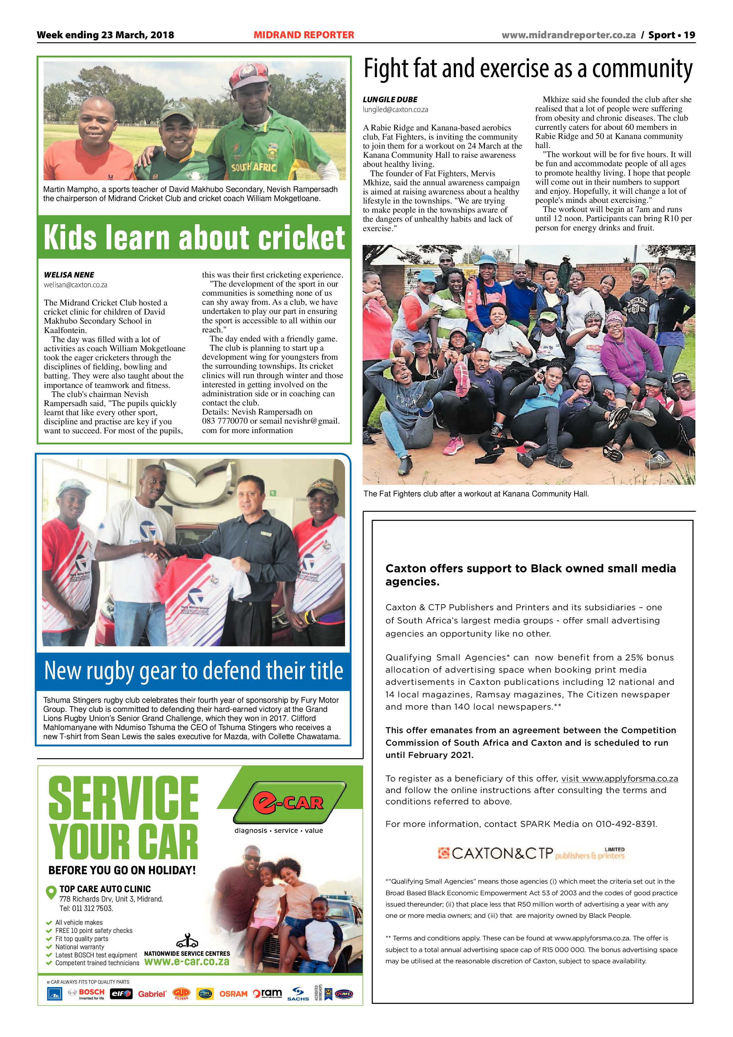 Midrand Reporter 23 March 2018 page 19