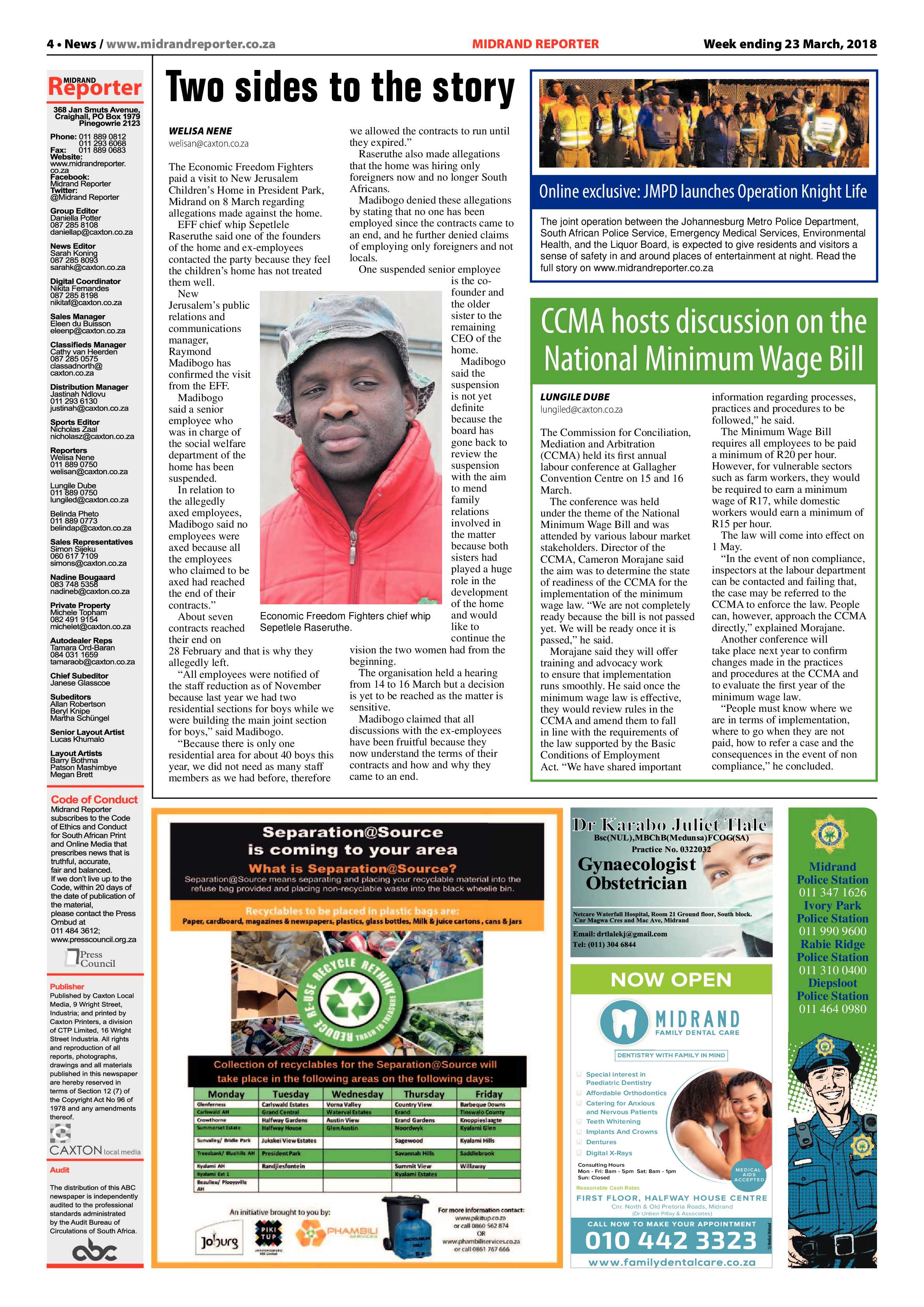 Midrand Reporter 23 March 2018 page 4