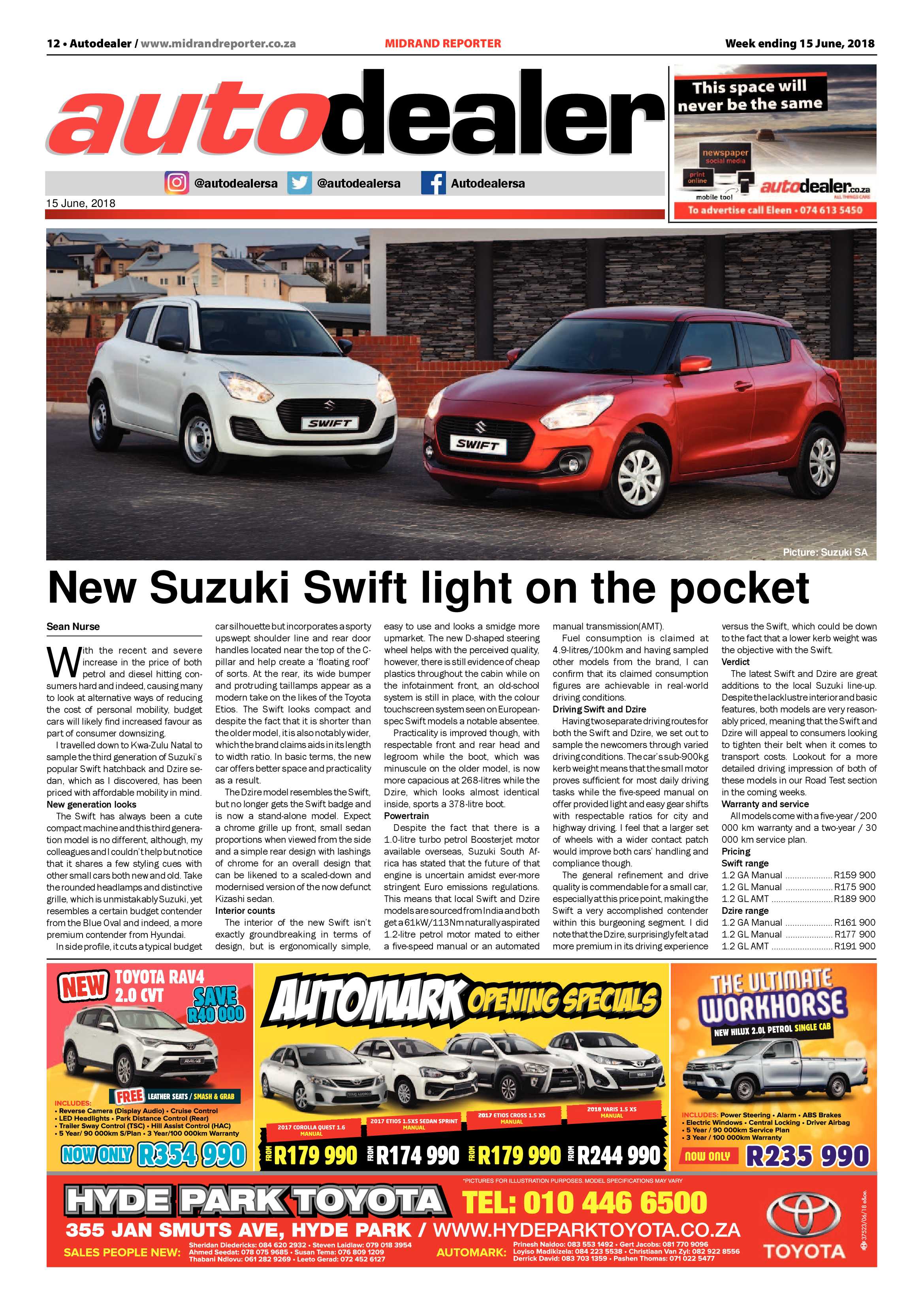 Midrand Reporter 15 June 2018 page 12
