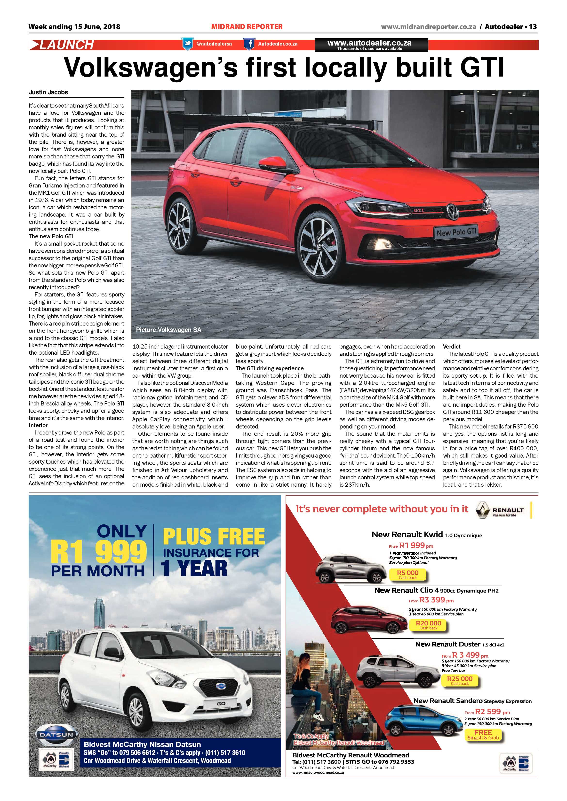 Midrand Reporter 15 June 2018 page 13