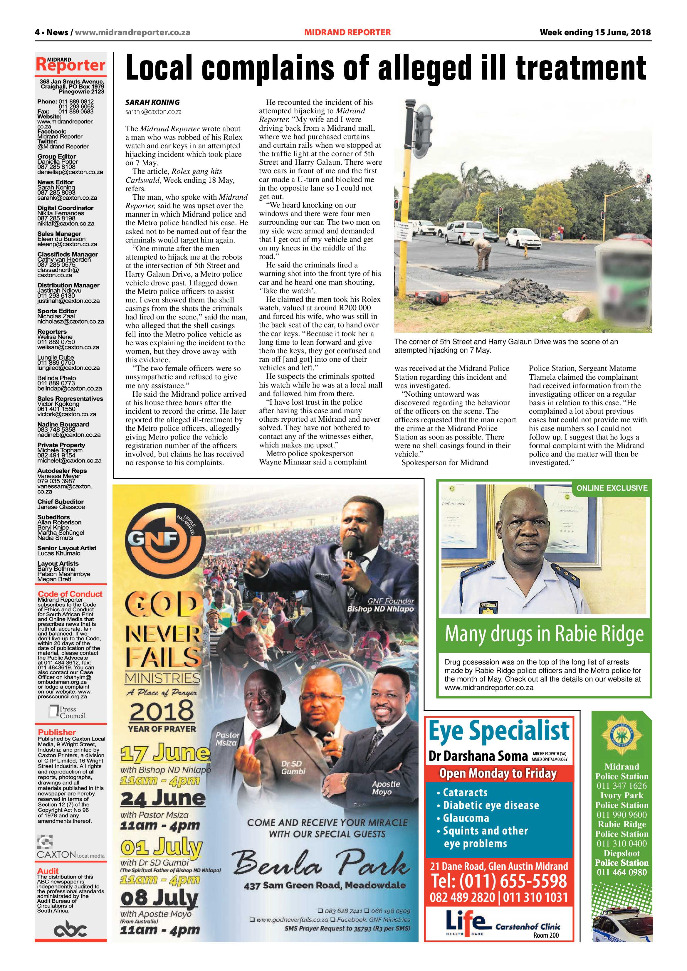 Midrand Reporter 15 June 2018 page 4