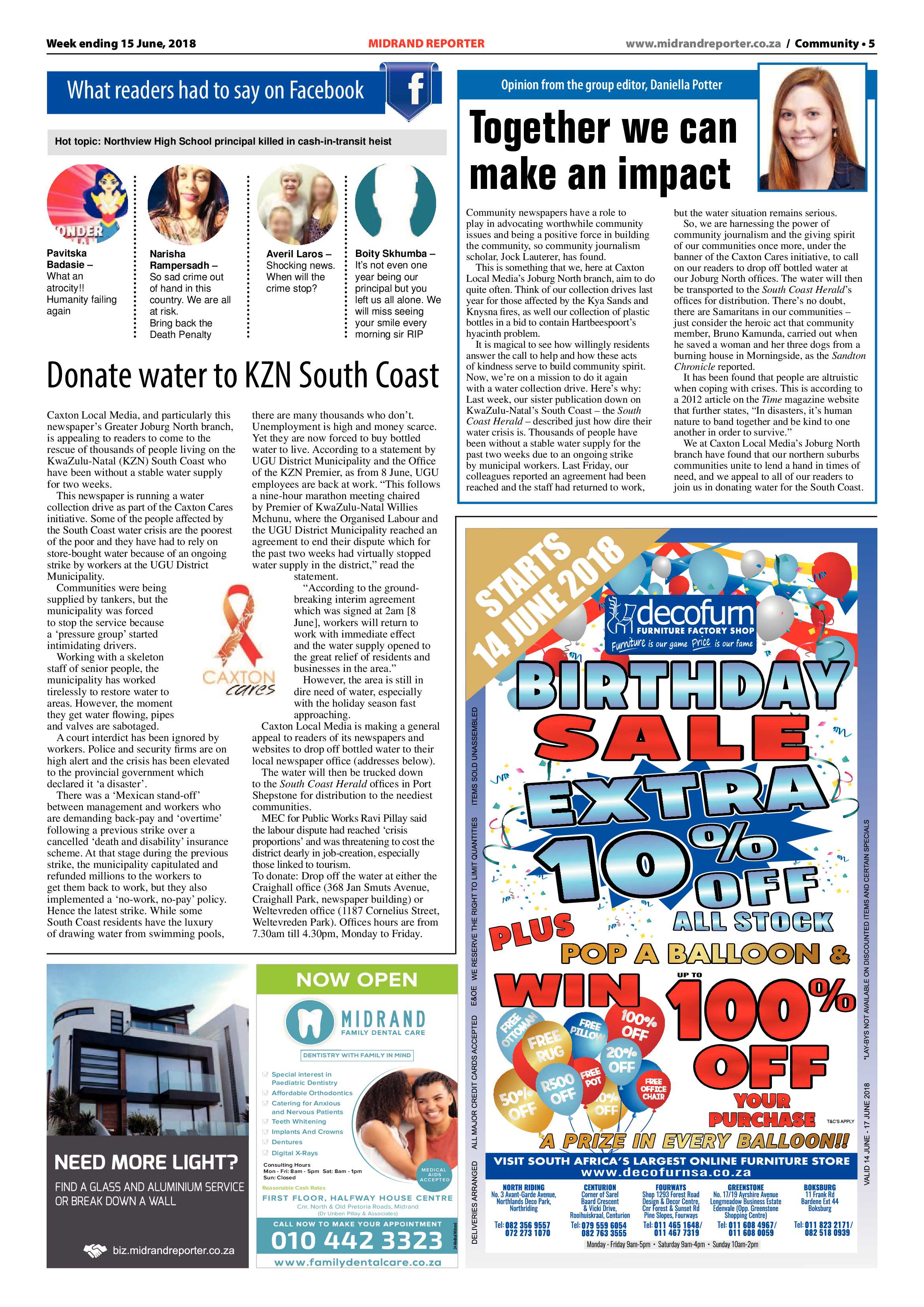 Midrand Reporter 15 June 2018 page 5